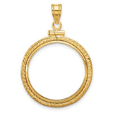 22 mm 14k Yellow Gold coin bezel for 22 mm Coin