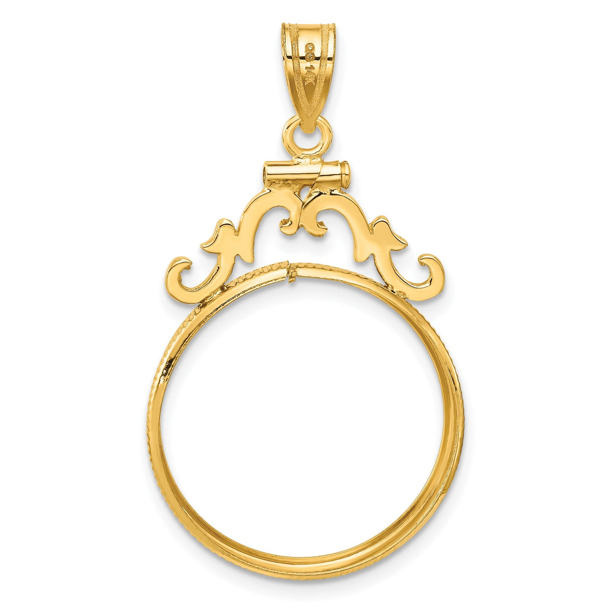 22 mm 14k Yellow Gold coin bezel for 22 mm Coin — additional image