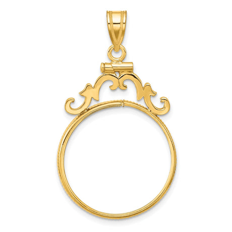 22 mm 14k Yellow Gold coin bezel for 22 mm Coin