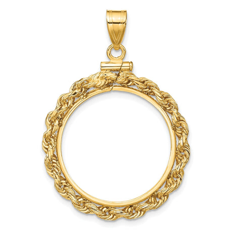 22 mm 14k Yellow Gold coin bezel for 22 mm Coin
