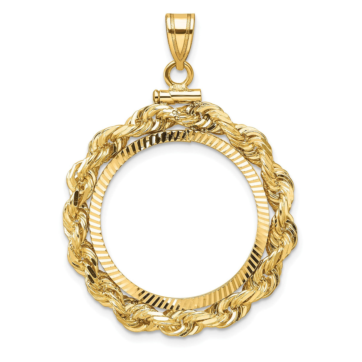 22 mm 14k Yellow Gold coin bezel for 22 mm Coin