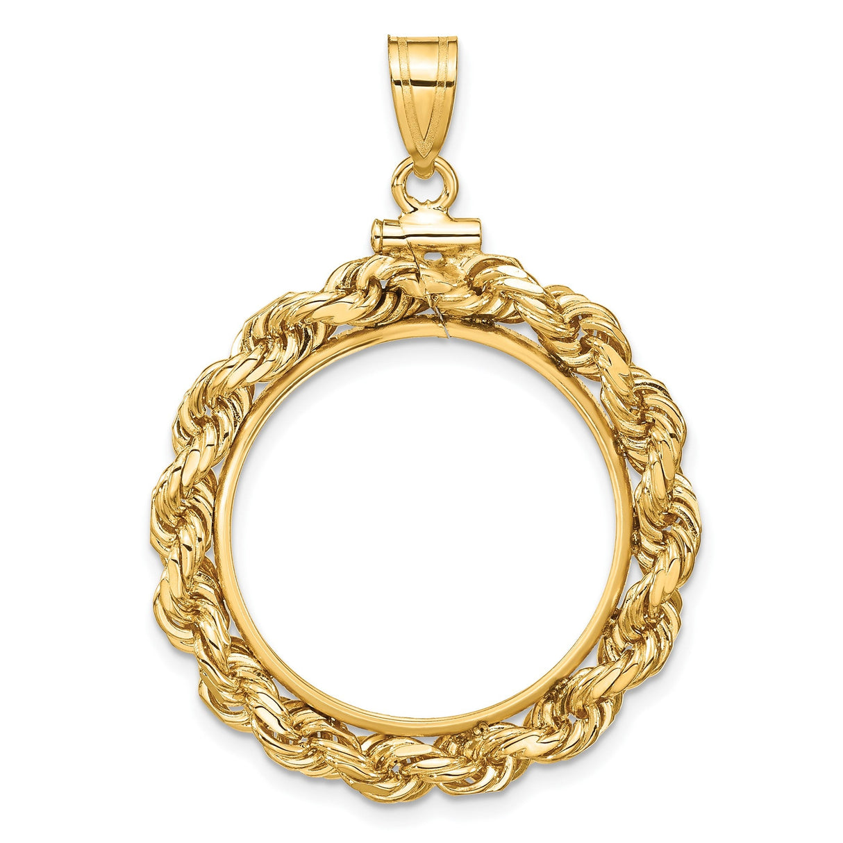 22 mm 14k Yellow Gold coin bezel for 22 mm Coin