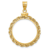 22 mm 14k Yellow Gold coin bezel for 22 mm Coin — additional image