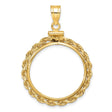 22 mm 14k Yellow Gold coin bezel for 22 mm Coin