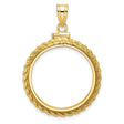 22 mm 14k Yellow Gold coin bezel for 22 mm Coin