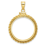 22 mm 14k Yellow Gold coin bezel for 22 mm Coin