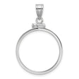 22 mm 14k White Gold coin bezel for 22 mm Coin