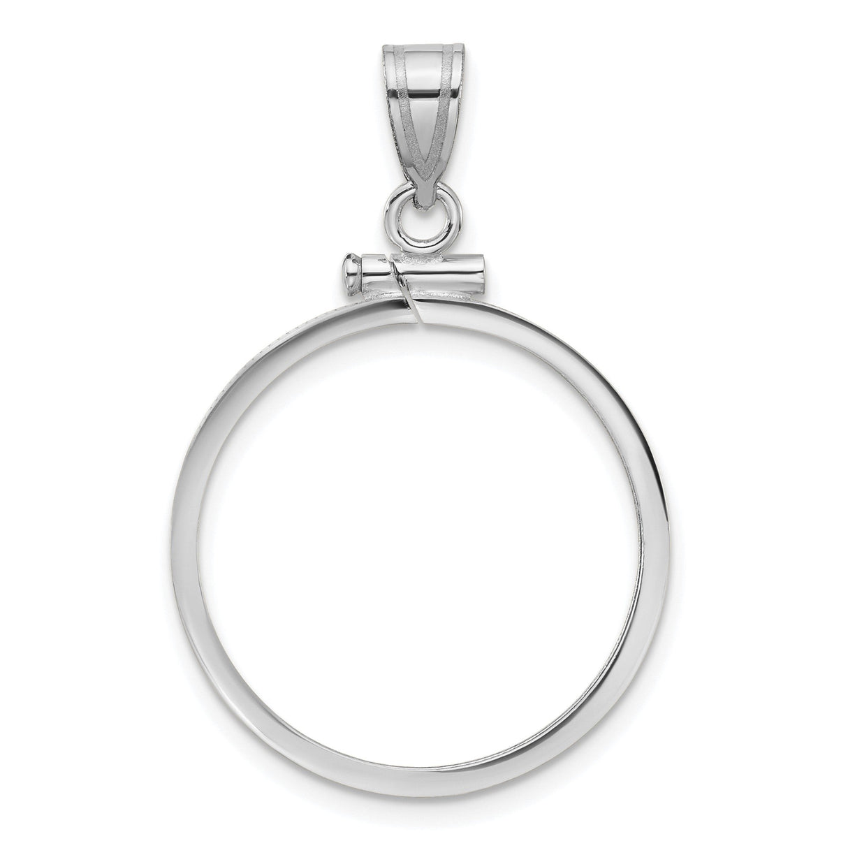 22 mm 14k White Gold coin bezel for 22 mm Coin