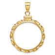 22 mm 10k Yellow Gold coin bezel for 22 mm Coin