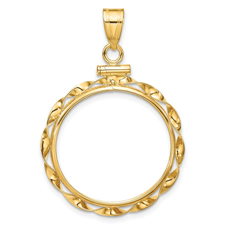 22 mm 10k Yellow Gold coin bezel for 22 mm Coin