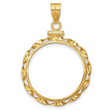 22 mm 14k Yellow Gold coin bezel for 22 mm Coin — additional image