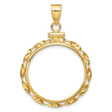 22 mm 14k Yellow Gold coin bezel for 22 mm Coin