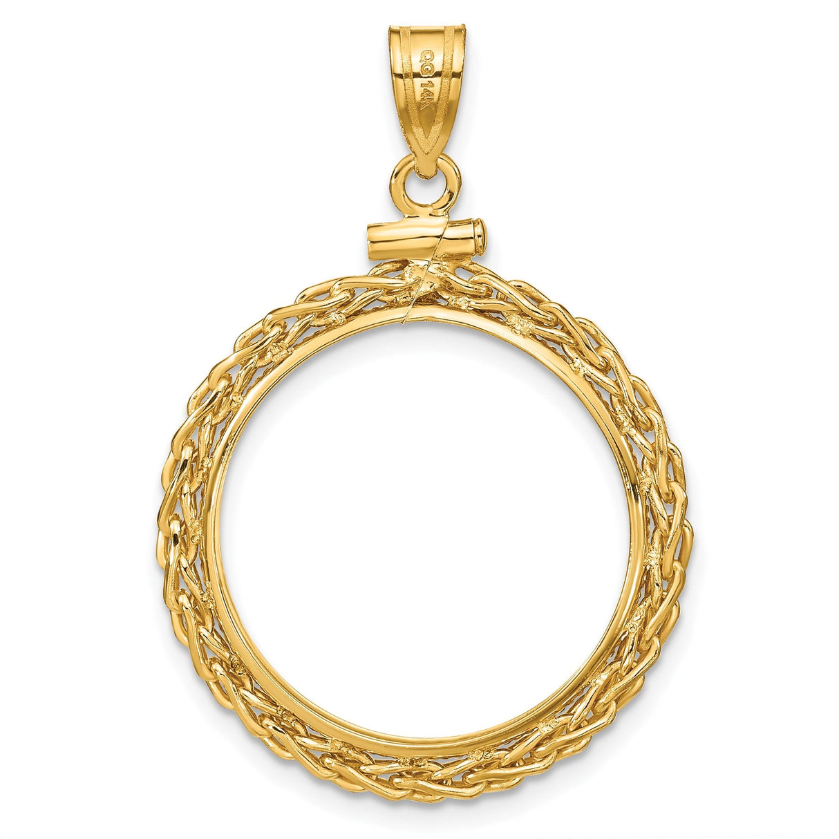 22 mm 14k Yellow Gold coin bezel for 22 mm Coin — additional image