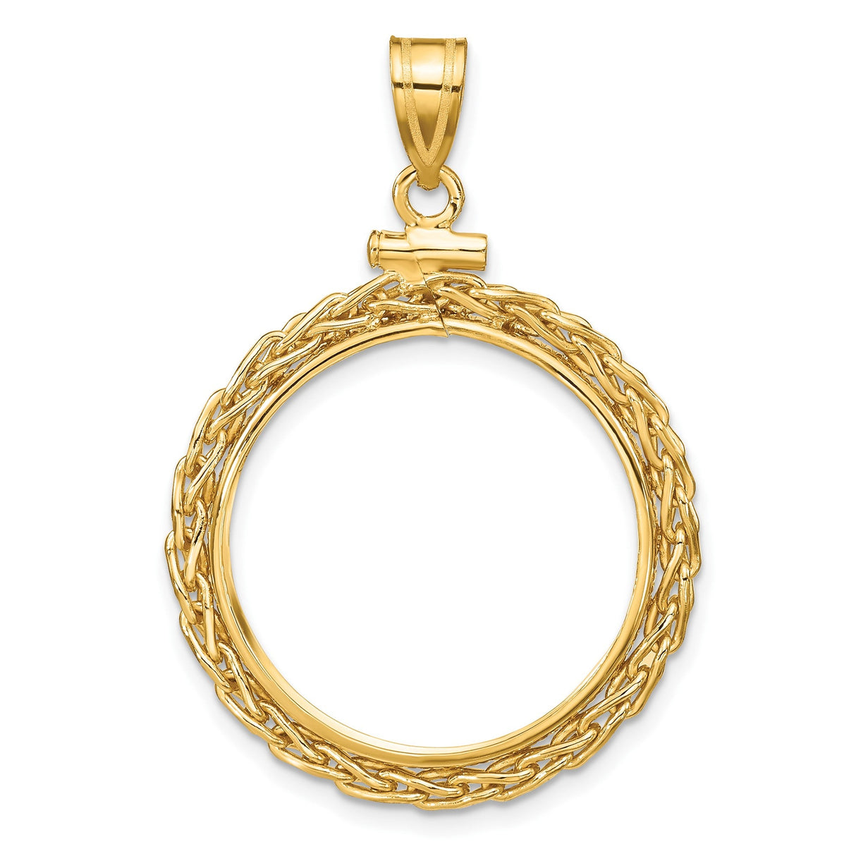 22 mm 14k Yellow Gold coin bezel for 22 mm Coin