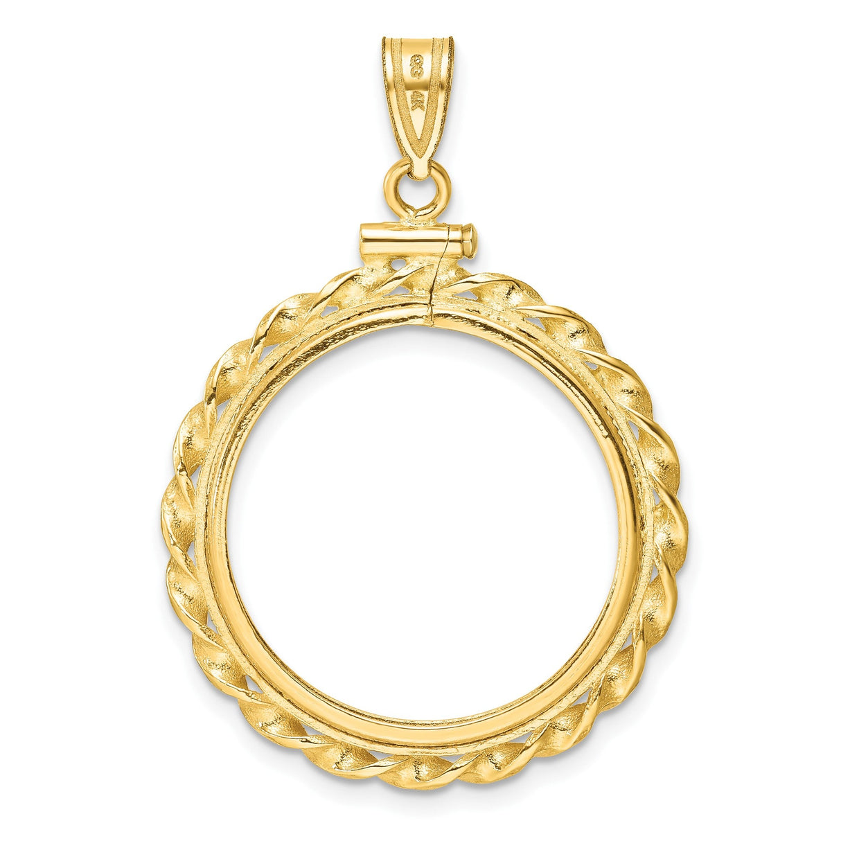 22 mm 14k Yellow Gold coin bezel for 22 mm Coin — additional image