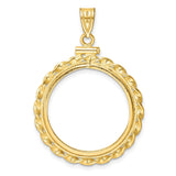 22 mm 14k Yellow Gold coin bezel for 22 mm Coin — additional image
