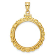 22 mm 14k Yellow Gold coin bezel for 22 mm Coin