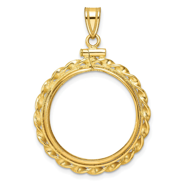 22 mm 14k Yellow Gold coin bezel for 22 mm Coin