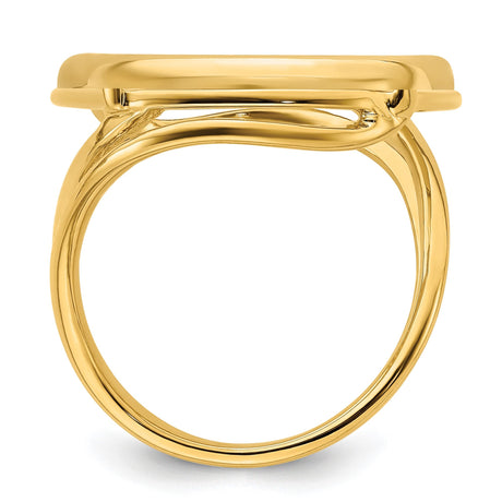 22 mm 14k Yellow Gold coin bezel for 22 mm Coin — alternate view