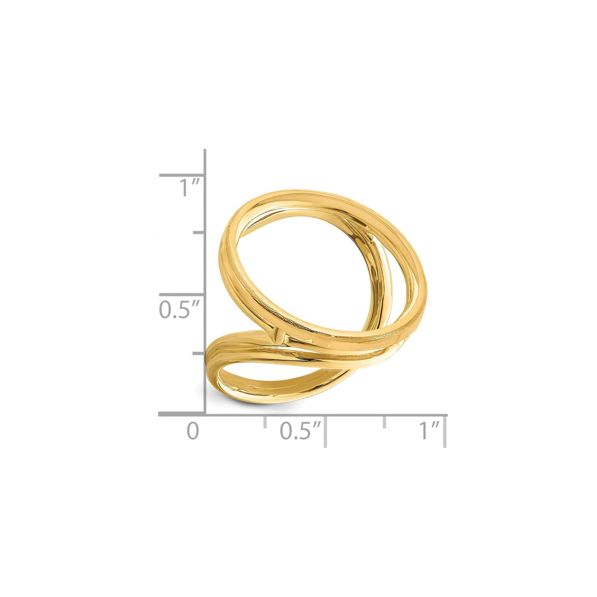 22 mm 14k Yellow Gold coin bezel for 22 mm Coin — size reference (ruler)