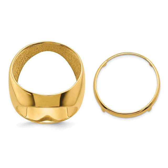 22 mm 14k Yellow Gold coin bezel for 22 mm Coin