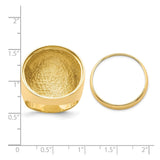 22 mm 14k Yellow Gold coin bezel for 22 mm Coin — size reference (ruler)