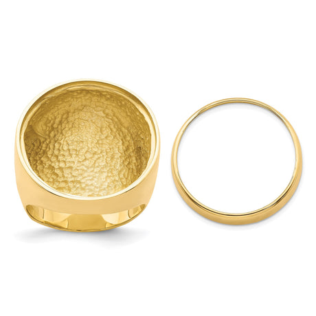 22 mm 14k Yellow Gold coin bezel for 22 mm Coin