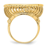 22 mm 14k Yellow Gold coin bezel for 22 mm Coin — alternate view