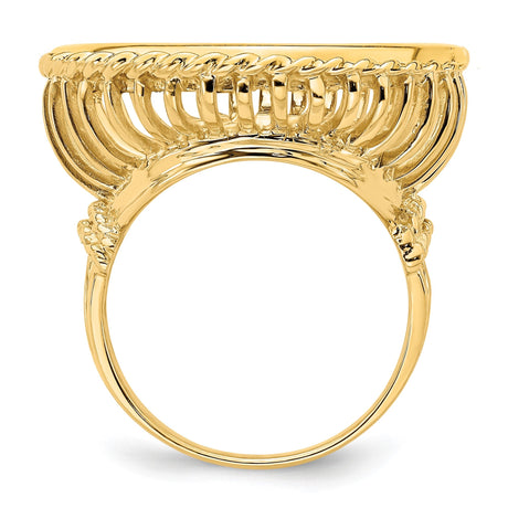 22 mm 14k Yellow Gold coin bezel for 22 mm Coin — alternate view