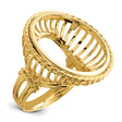 22 mm 14k Yellow Gold coin bezel for 22 mm Coin