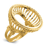 22 mm 14k Yellow Gold coin bezel for 22 mm Coin