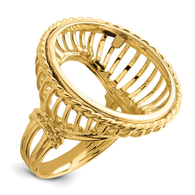 22 mm 14k Yellow Gold coin bezel for 22 mm Coin