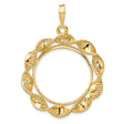 23 mm 14k Yellow Gold coin bezel for 22.6 mm Coin
