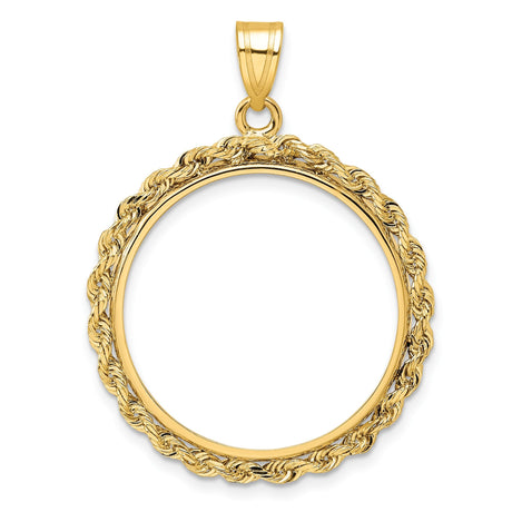 23 mm 14k Yellow Gold coin bezel for 22.6 mm Coin