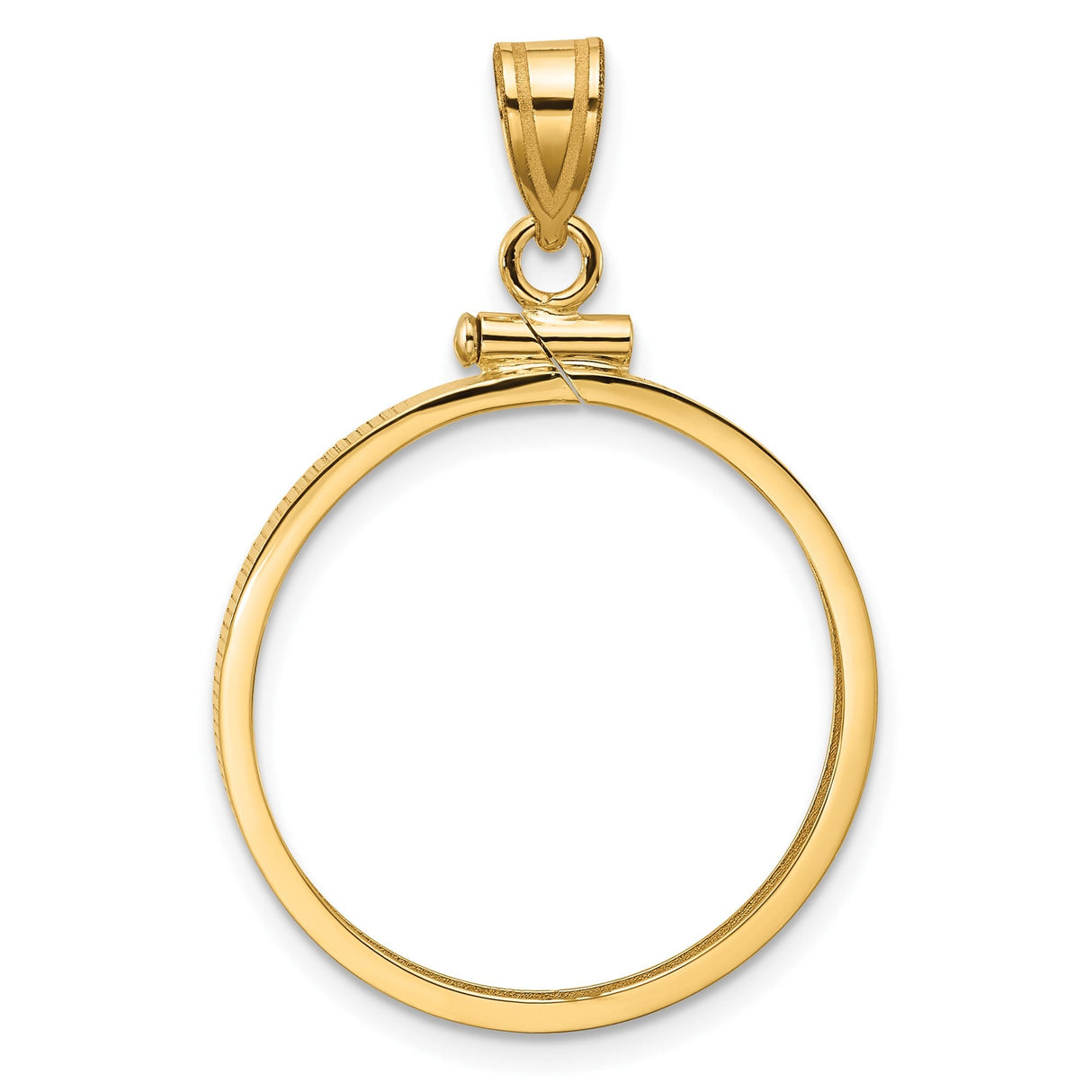 23 mm 14k Yellow Gold coin bezel for 22.6 mm Coin