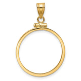 23 mm 14k Yellow Gold coin bezel for 22.6 mm Coin