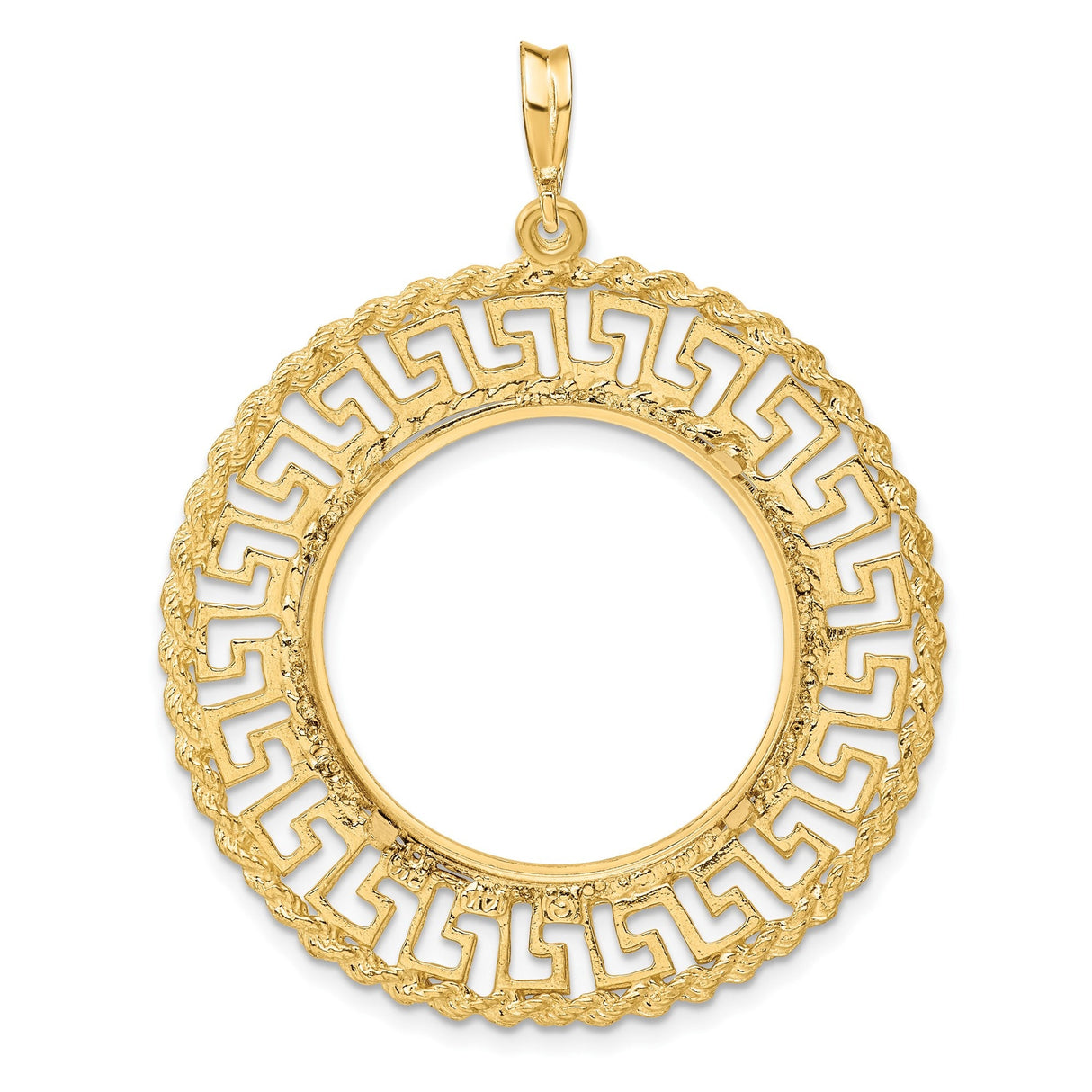 25 mm 14k Yellow Gold coin bezel for 24.5 mm Coin — additional image