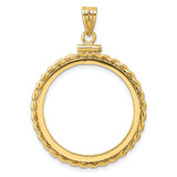 25 mm 14k Yellow Gold coin bezel for 25 mm Coin — additional image