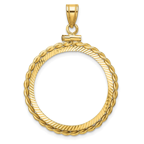 25 mm 14k Yellow Gold coin bezel for 25 mm Coin