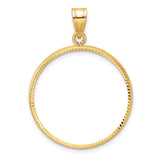 25 mm 10k Yellow Gold coin bezel for 25 mm Coin