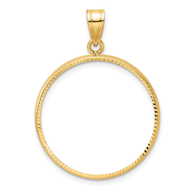 25 mm 10k Yellow Gold coin bezel for 25 mm Coin