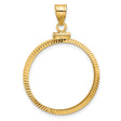 25 mm 14k Yellow Gold coin bezel for 25 mm Coin