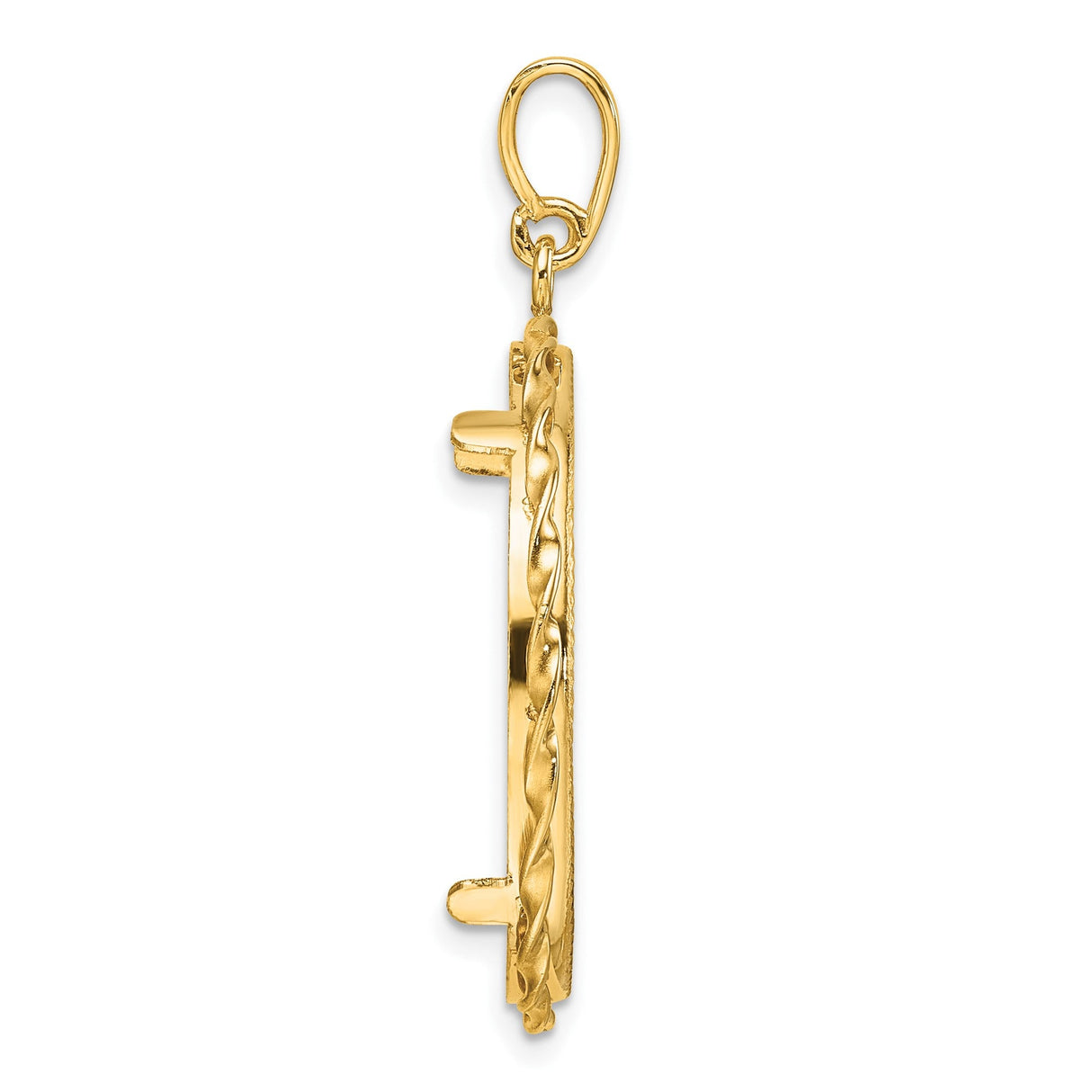 25 mm 14k Yellow Gold coin bezel for 25 mm Coin — alternate view