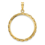 25 mm 14k Yellow Gold coin bezel for 25 mm Coin