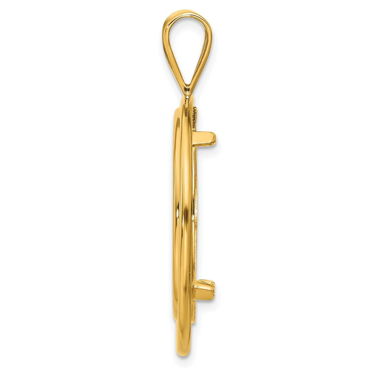 25 mm 14k Yellow Gold coin bezel for 25 mm Coin — alternate view