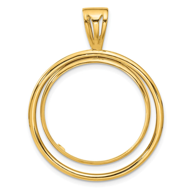 25 mm 14k Yellow Gold coin bezel for 25 mm Coin
