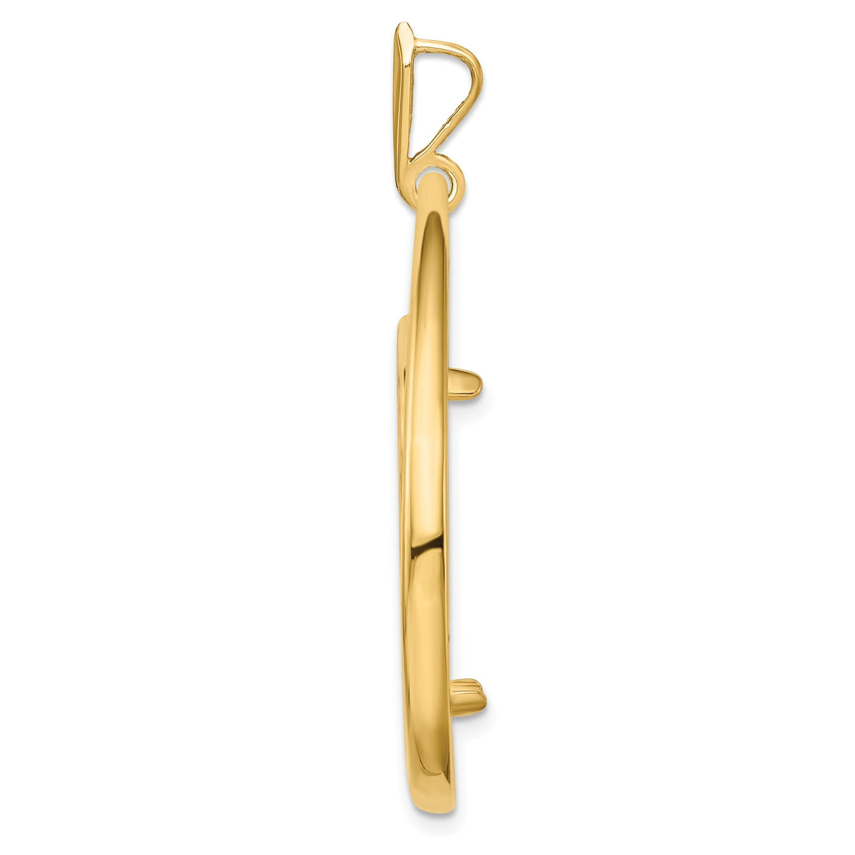 25 mm 14k Yellow Gold coin bezel for 25 mm Coin — alternate view