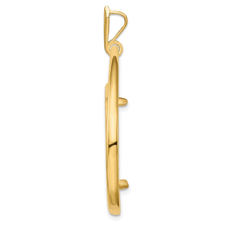25 mm 14k Yellow Gold coin bezel for 25 mm Coin — alternate view