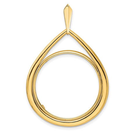 25 mm 14k Yellow Gold coin bezel for 25 mm Coin