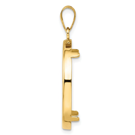 25 mm 14k Yellow Gold coin bezel for 25 mm Coin — alternate view